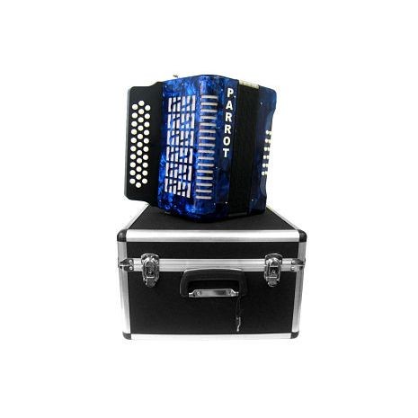 Acordeón Parrot 3012BL GCF Diatonico Sol Azul