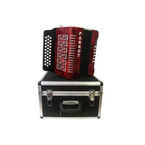 Acordeón Parrot 3012RD FBE Diatónico FA Rojo