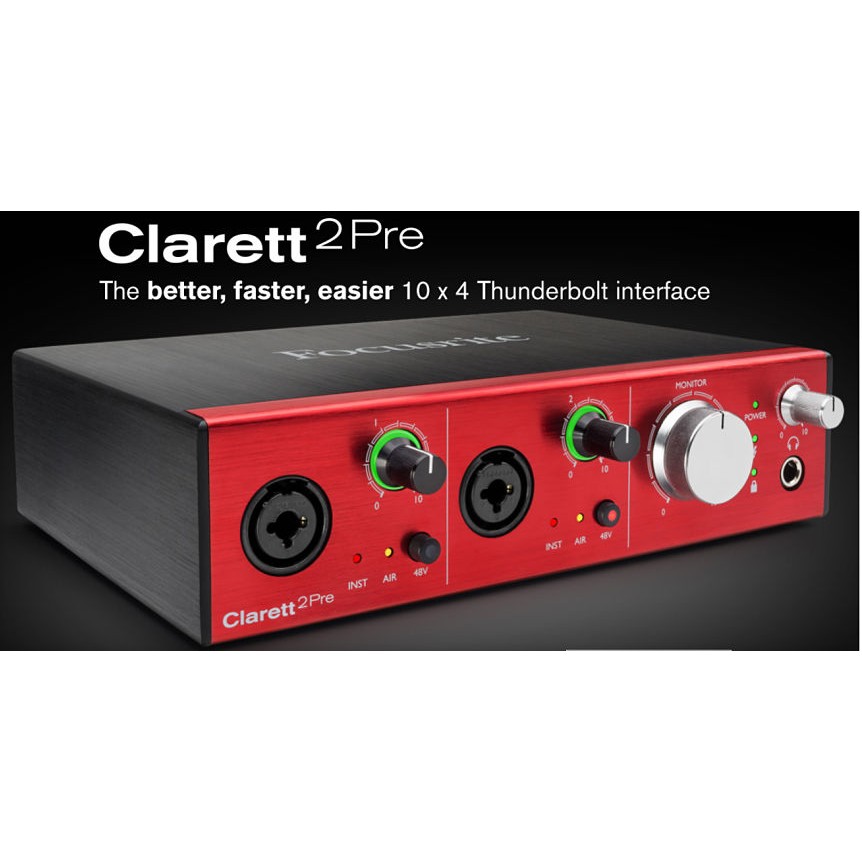 Interface Clarett Focusrite Thunderbolt 2 Pre